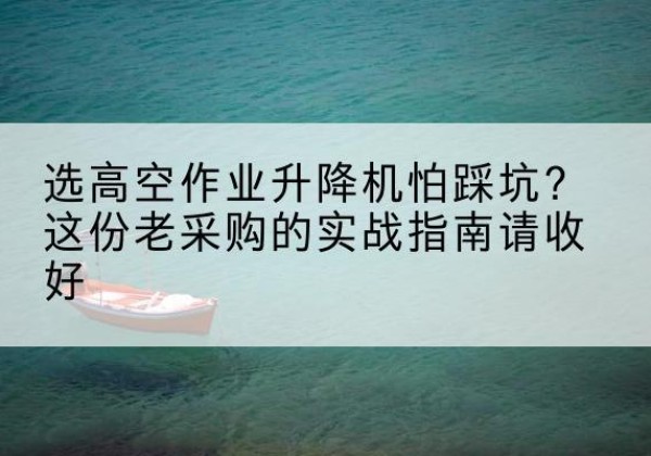 咸宁高空作业升降机厂家推荐-选高空作业升降机怕踩坑？这份老采购的实战指南请收好